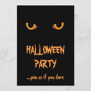 Invitations de partie de Halloween de chat noir