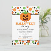 Invitations de partie de Halloween de citrouille (Debout devant)