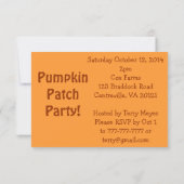 Invitations de partie de Halloween de correction (Dos)