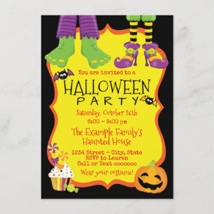 Invitations de partie de Halloween d'enfants