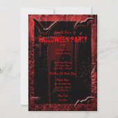Invitations de partie de Halloween - modèle de (Dos)