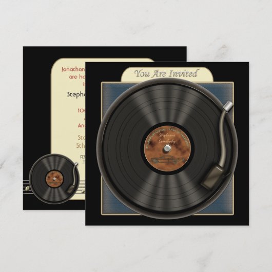 Invitations de partie de karaoke (Devant / Derrière)