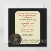 Invitations de partie de karaoke (Dos)