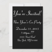 Invitations de partie de la bonne année 2016 (Dos)