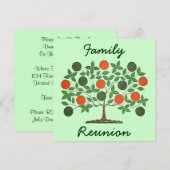 Invitations de partie de la Réunion d'arbre (Devant / Derrière)