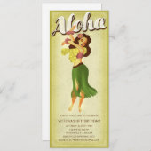 Invitations de partie de Luau de fille de danse (Devant / Derrière)