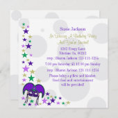 Invitations de partie de Mardi Gra (Devant / Derrière)