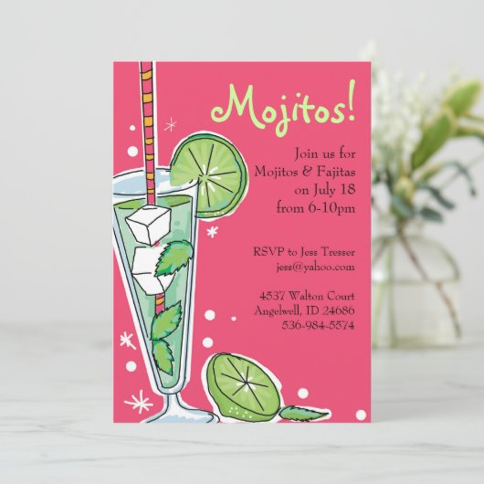 Invitations de partie de Mojito (Debout devant)