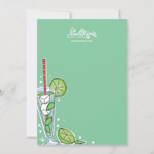 Invitations de partie de Mojito (Dos)