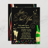 Invitations de partie de nouvelle année - brunch (Devant / Derrière)