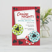 Invitations de partie de nuit de casino (Debout devant)