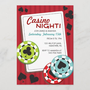 Invitations de partie de nuit de casino