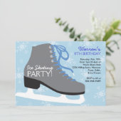 Invitations de partie de patinage de glace pour (Debout devant)