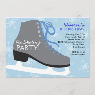 Invitations de partie de patinage de glace pour