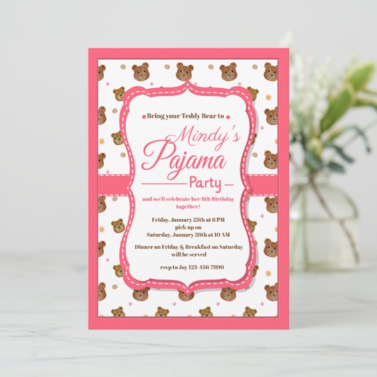 Invitations de partie de pyjama (Debout devant)