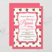 Invitations de partie de pyjama (Devant / Derrière)