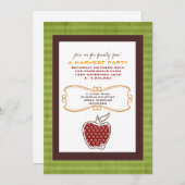 Invitations de partie de récolte de chute (Devant / Derrière)