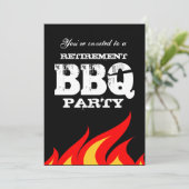 Invitations de partie de retraite BBQ jardin perso (Debout devant)
