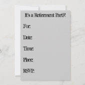 Invitations de partie de retraite de gants de boxe (Dos)