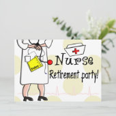 Invitations de partie de retraite d'infirmière (Debout devant)