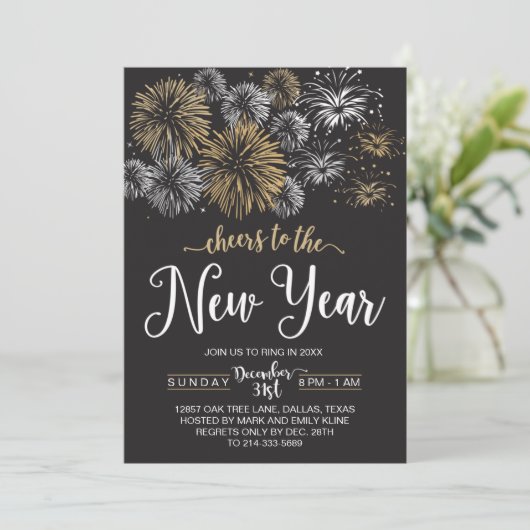 Invitations de partie de réveillon de la Saint (Debout devant)