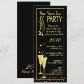 Invitations de partie de réveillon de la Saint (Devant / Derrière)