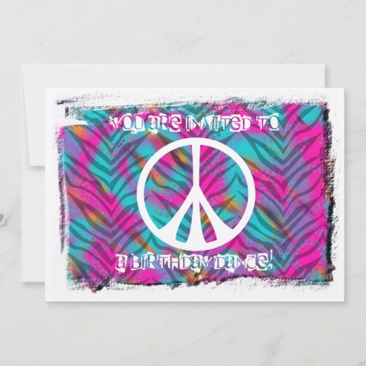 Invitations de partie de signe de paix (Devant)