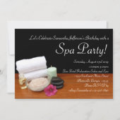 Invitations de partie de spa, noir de scène de (Devant)