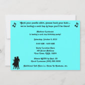 Invitations de partie de thème de danse d'années (Dos)