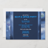 Invitations de partie de thème de l'espace - (Dos)