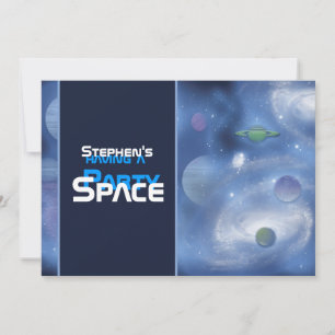 Invitations de partie de thème de l'espace -
