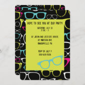 Invitations de partie de vert et de noir de chaux (Devant / Derrière)