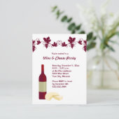 Invitations de partie de vin et de fromage (Debout devant)