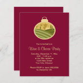 Invitations de partie de vin et de fromage de (Devant / Derrière)