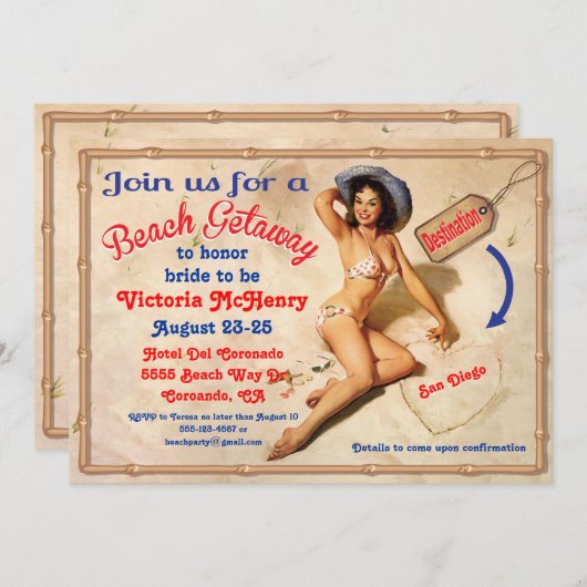 Invitations de partie de week-end de fuite de (Devant / Derrière)