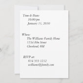 Invitations de partie d'échantillon de vin (Dos)