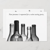 Invitations de partie d'échantillon de vin (Devant / Derrière)