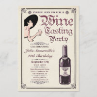 Invitations de partie d'échantillon de vin (v.1)