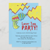 Invitations de partie d'étiquette de laser de (Devant / Derrière)