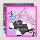 Invitations de partie d'houblon de chaussette (Devant / Derrière)