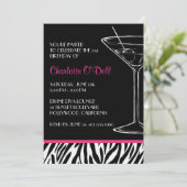 Invitations de partie d'impression de zèbre (Debout devant)