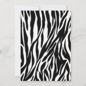 Invitations de partie d'impression de zèbre (Dos)
