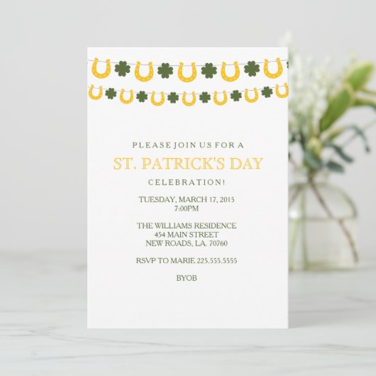 Invitations de partie du jour de St Patrick (Debout devant)