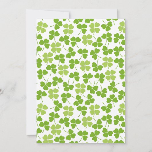 Invitations de partie du jour de St Patrick (Dos)