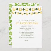 Invitations de partie du jour de St Patrick (Devant / Derrière)