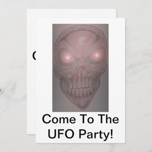Invitations de partie d'UFO (Devant / Derrière)