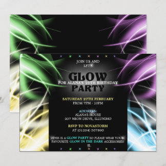 Invitations de partie lumineuse