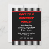Invitations de parties de contrôle de course (Dos)