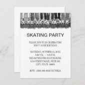 Invitations de parties de patinage (Devant / Derrière)
