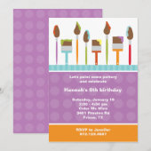 Invitations de parties de peinture (Devant / Derrière)